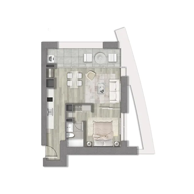 Planta Tipo A Open - Makroplaza