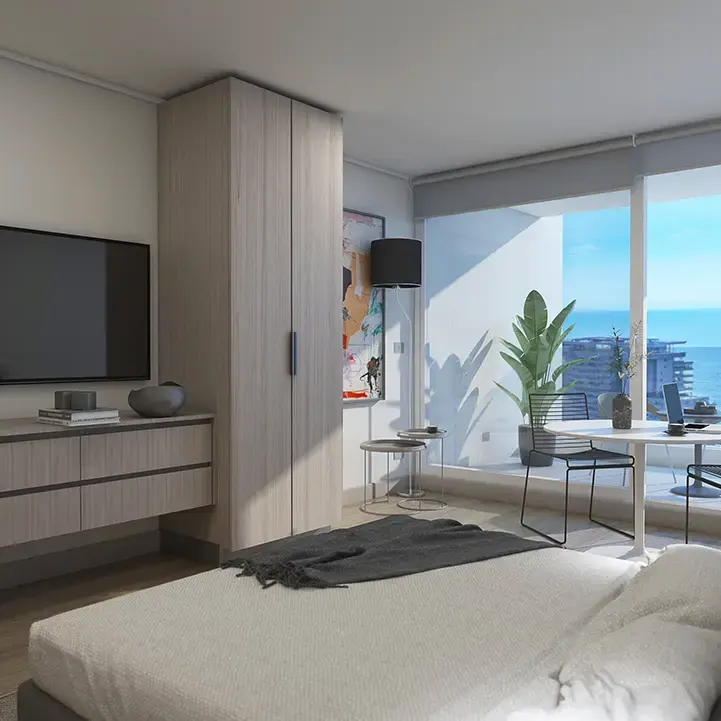 Venta de departamento tipo estudio en Reñaca, Viña del Mar de Makroplaza - Departamento